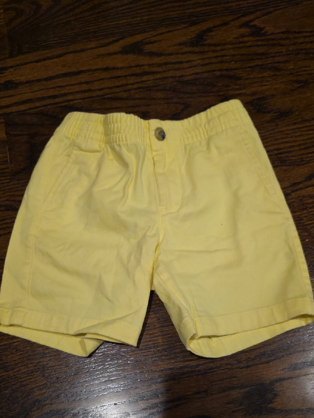 Janie and Jack Pale Yellow Pull-On Cotton Shorts